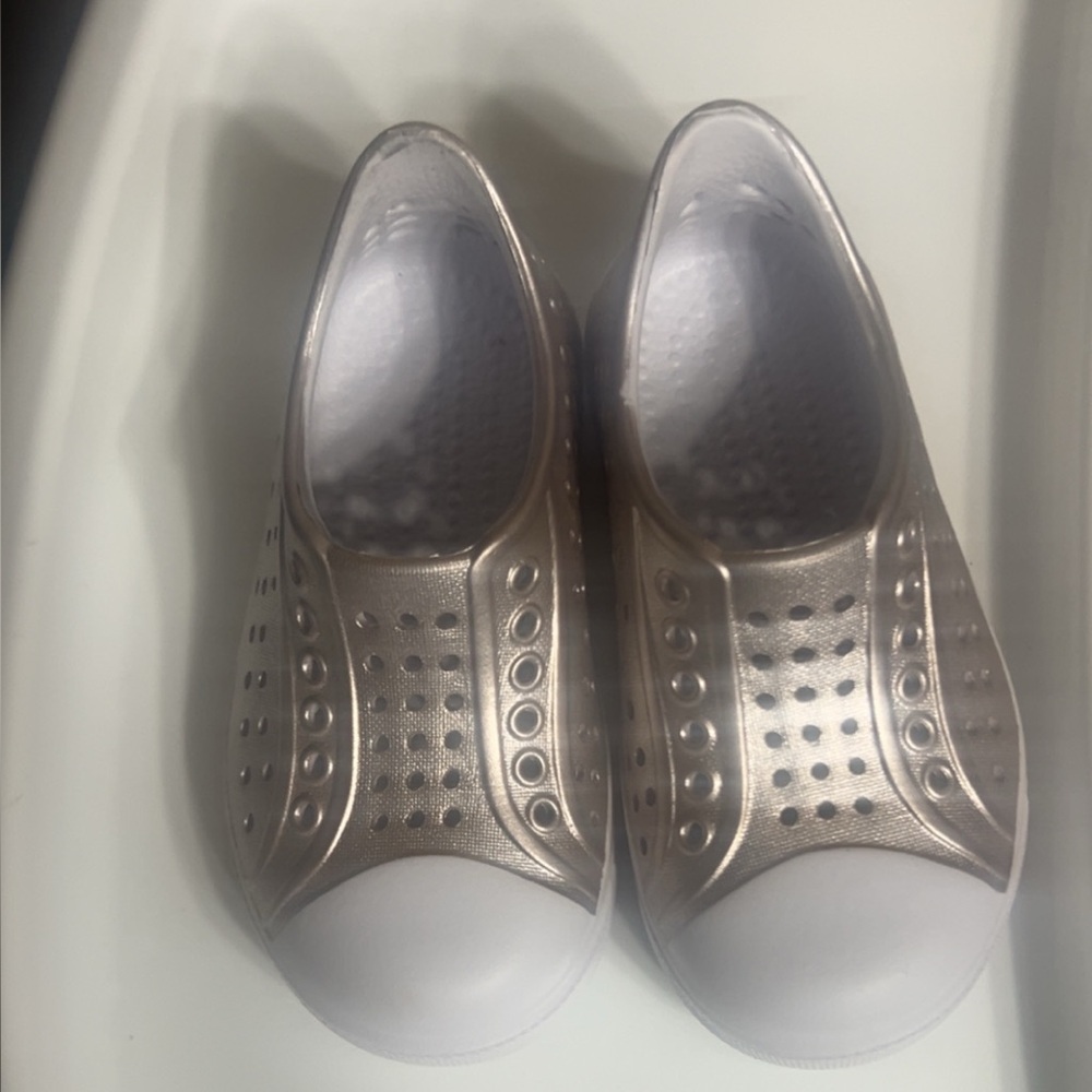 Women’s Metallic Rose Gold Slip-On Casual Shoes